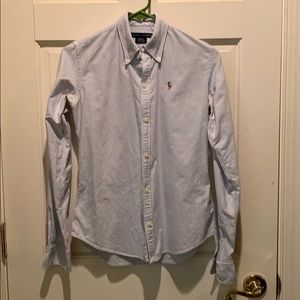 Blue pin stripe Ralph Lauren Slim Button Down